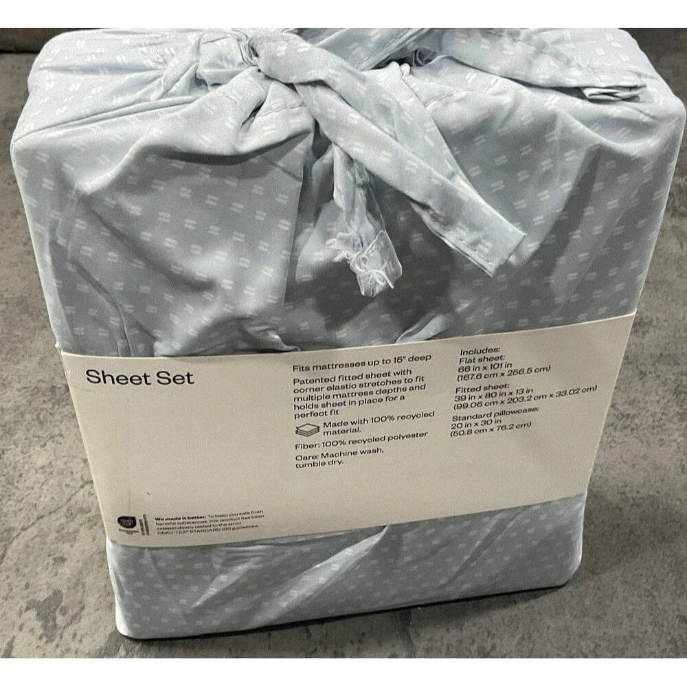 Room Essentials Microfiber Twin XL Sheet Set Blue